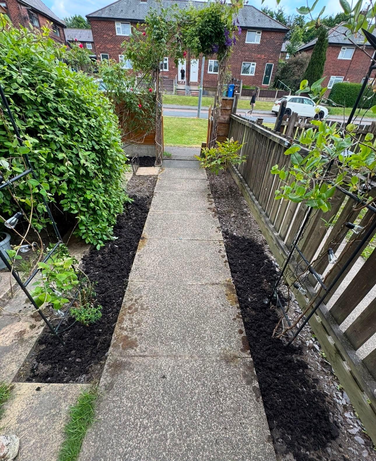 Path & border clear-out, after